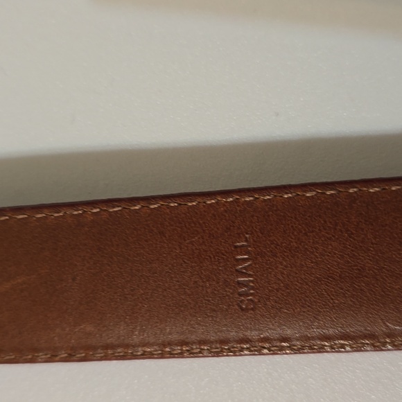 Coach Dark Red Genuine Cowhide Leather Belt Size Small Solid Brass Buckle
